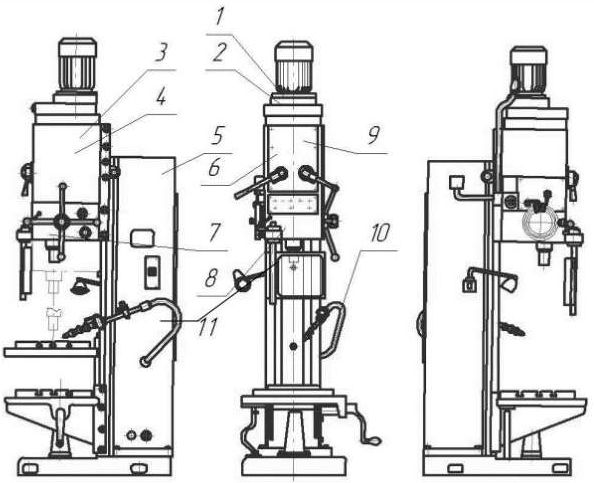 Расположение основных узлов 2С132